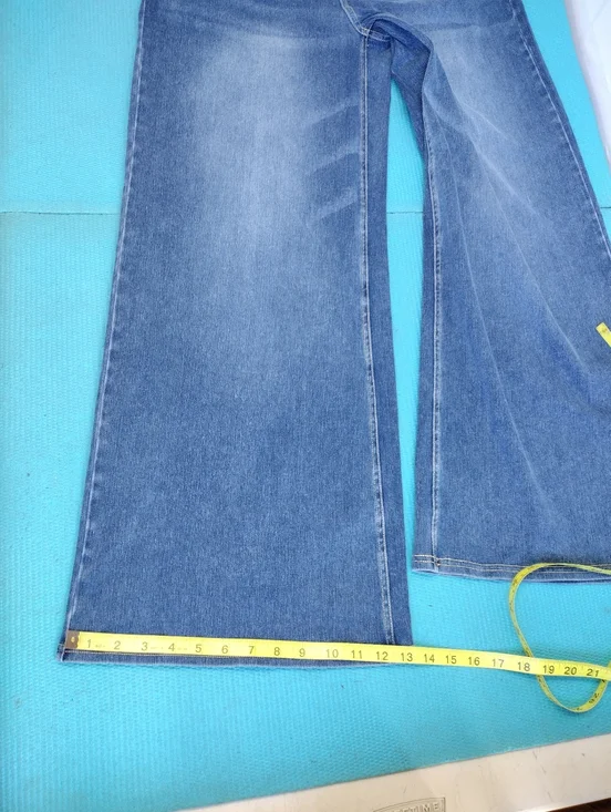 NWT Halara Flex High Waisted Pull On Baggy Wide Leg Jeans Denim Pants Size XL - Picture 8 of 12